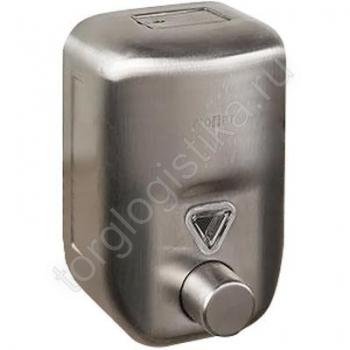 Диспенсер для мыла INOX матовый прямоугольный 820 мл. 03022.S - Торг-Логистика