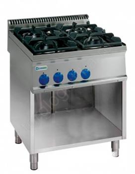 Плита газовая 4-х конф. на открытом стенде TECNOINOX PC70G7A - Торг-Логистика