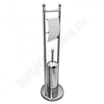 Ёршик туалетный напольный на стойке, с держателем для ТБ (051) - Торг-Логистика