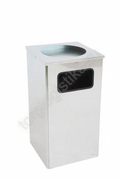 Мобильная уличная урна Квадро-15 (хром) - Торг-Логистика