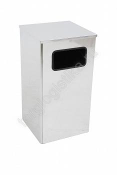 Мобильная уличная урна Квадро-21 (хром) - Торг-Логистика